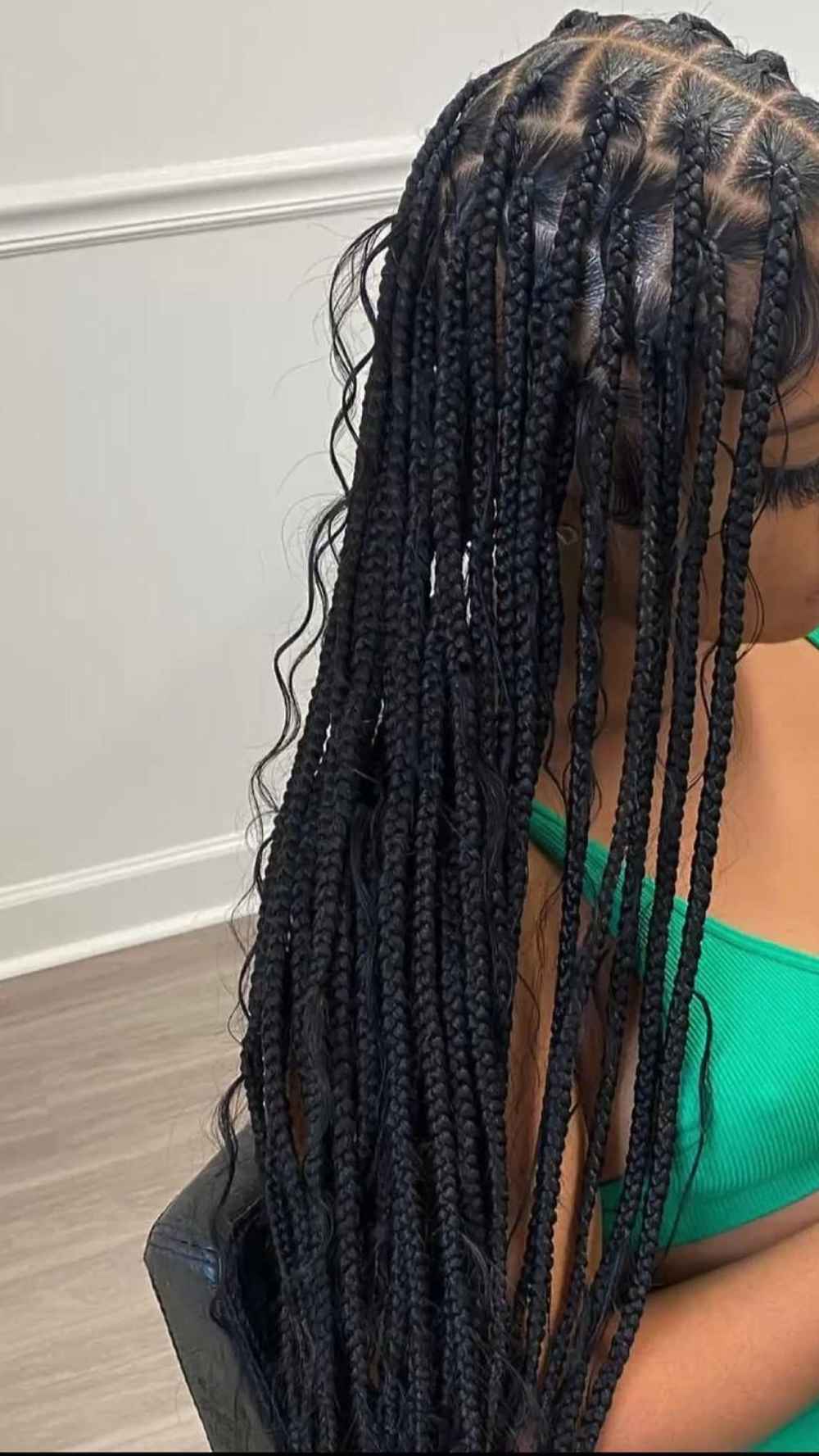 Une image de tresses de type bohemian braids