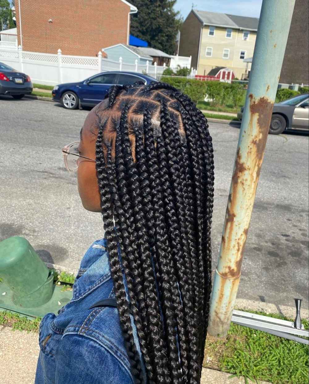 Une image de tresses de type knotless braids